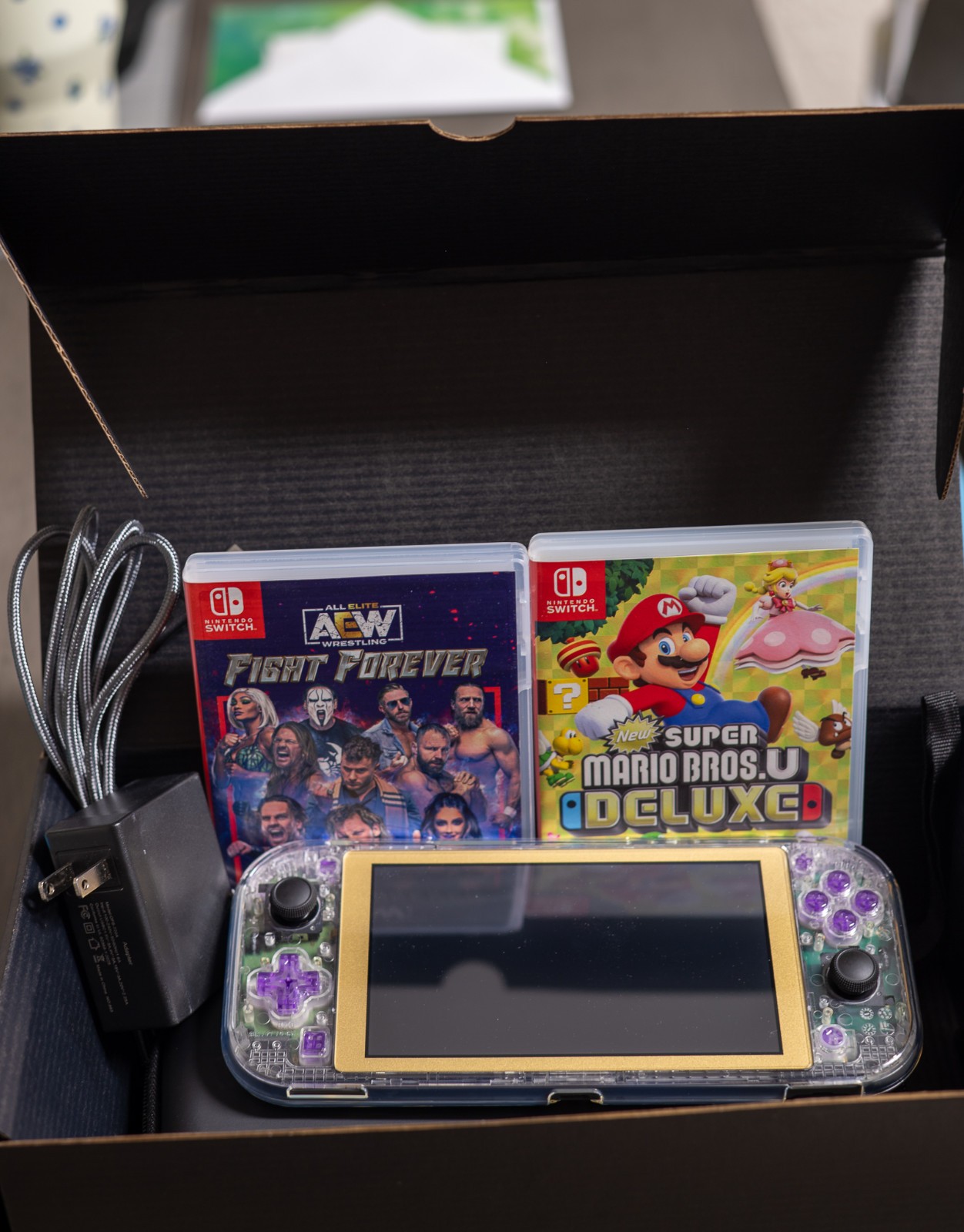 Nintendo Switch Lite 128GB TMR Hall Effect No Drift Custom Bundle 2 Games