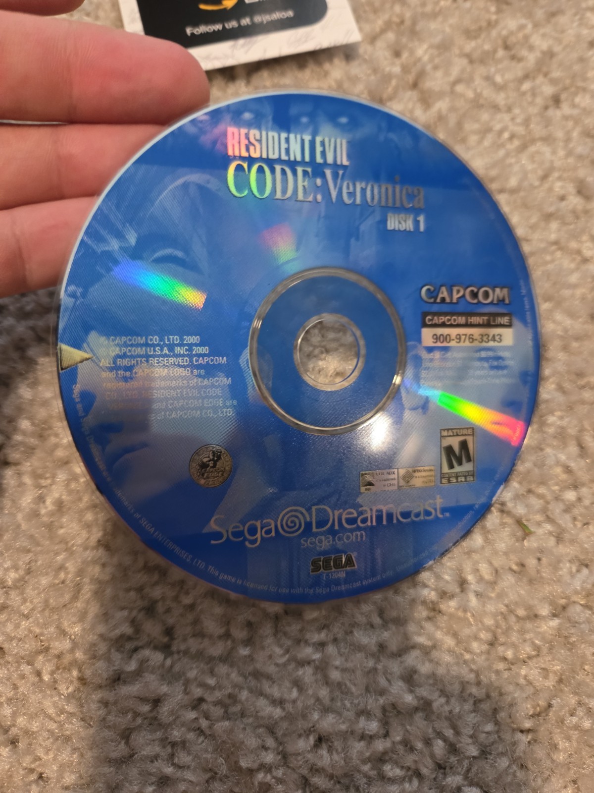 Resident Evil Code: Veronica – Sega Dreamcast – Signed By CLAIRE VA Alyson Court