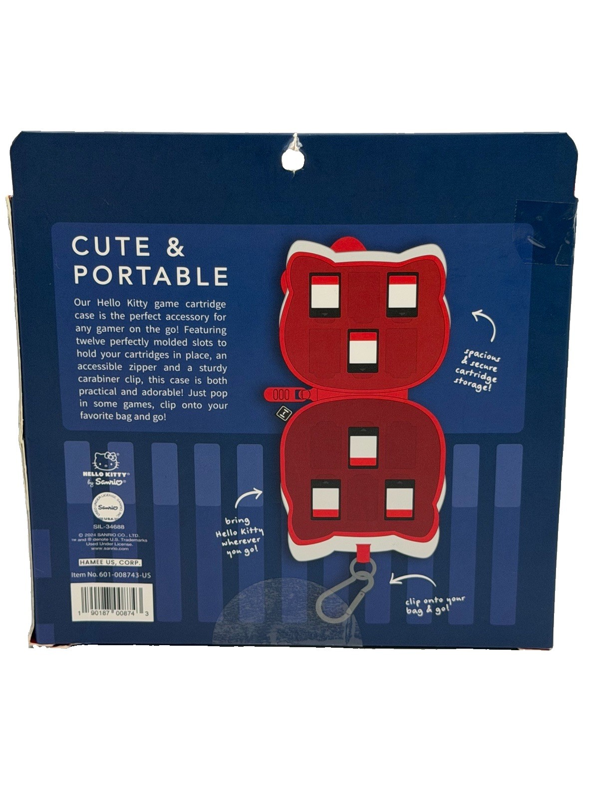 Hello Kitty Nintendo Switch Game Cartridge Case Holds 12 Games New