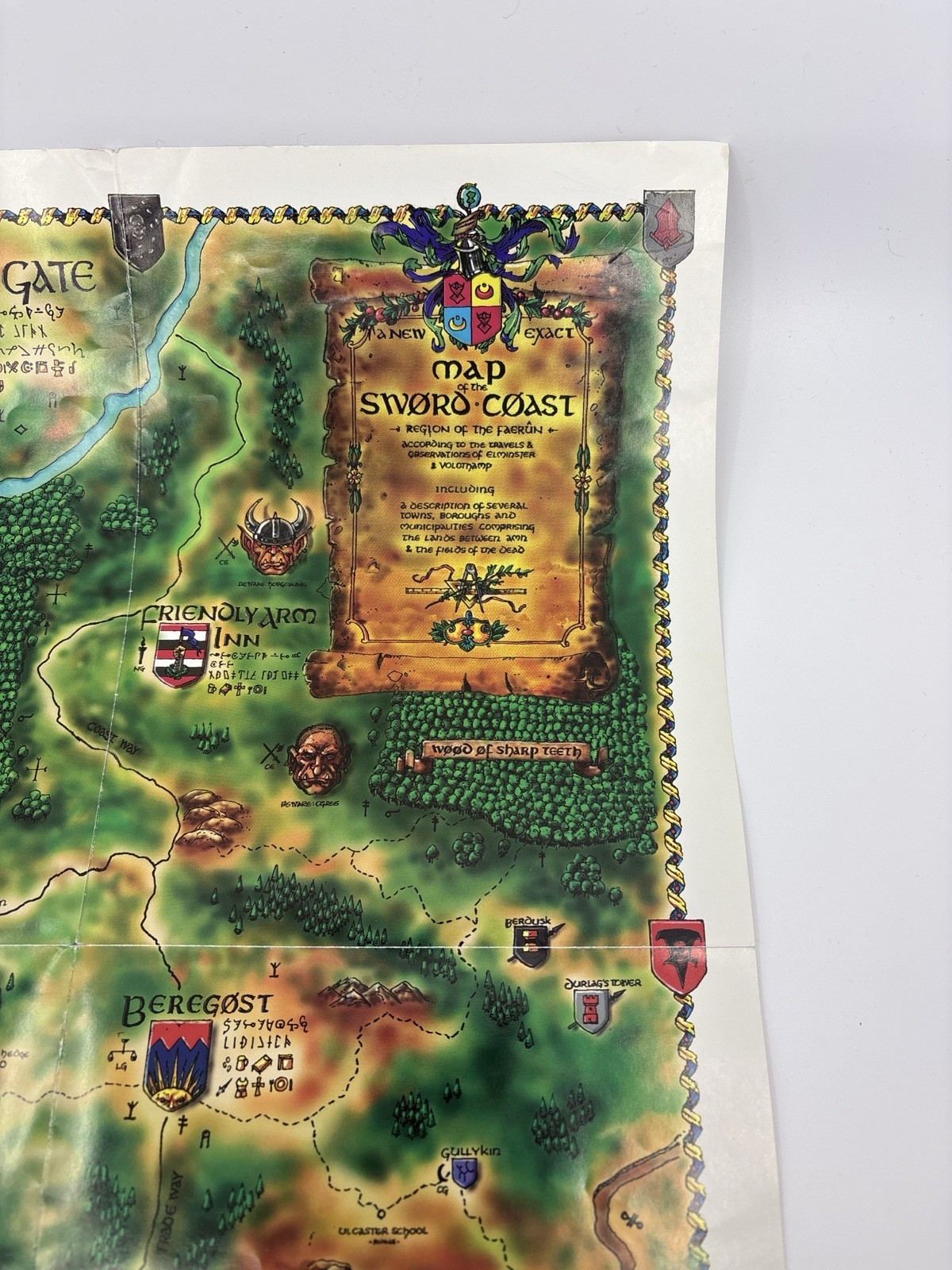 Original Baldur’s Gate Double-Sided Map Insert Sword Coast City MC-INS-625-0