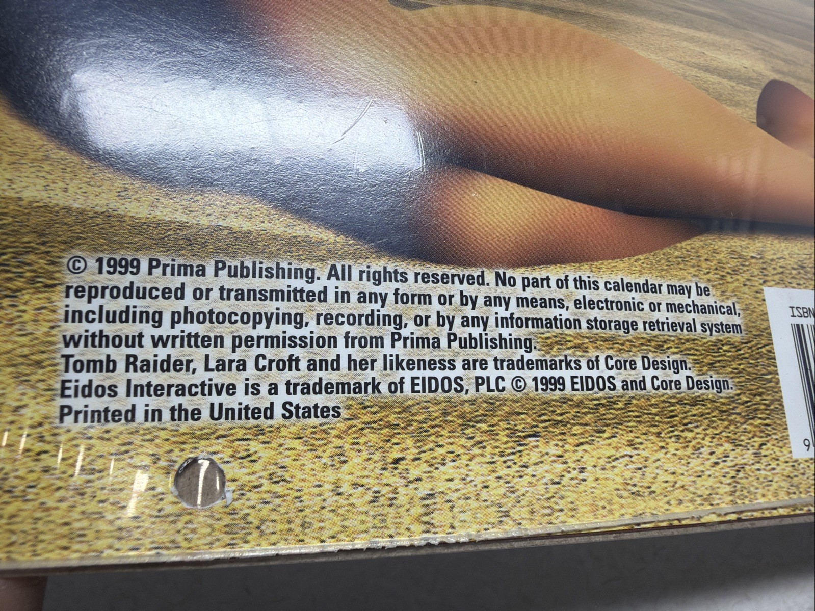 NEW SEALED Prima The Official – TOMB RAIDER THE LAST REVELATION – 2000 Calendar