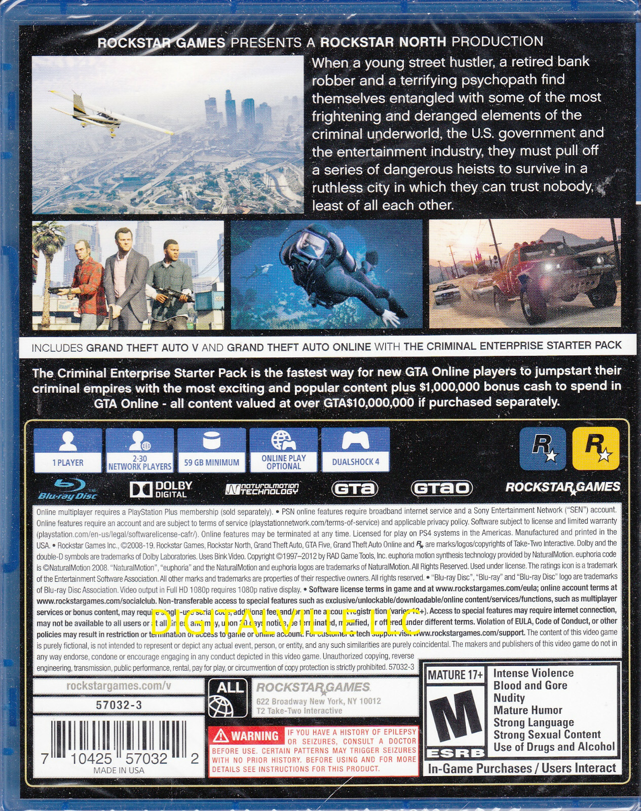 Grand Theft Auto V Premium Edition PS4 Brand New Factory Sealed GTA 5