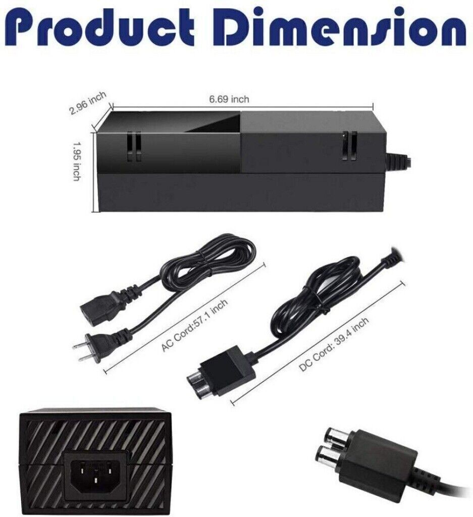 2026 For Microsoft Xbox One Console AC Adapter Brick Charger Power Supply Cord