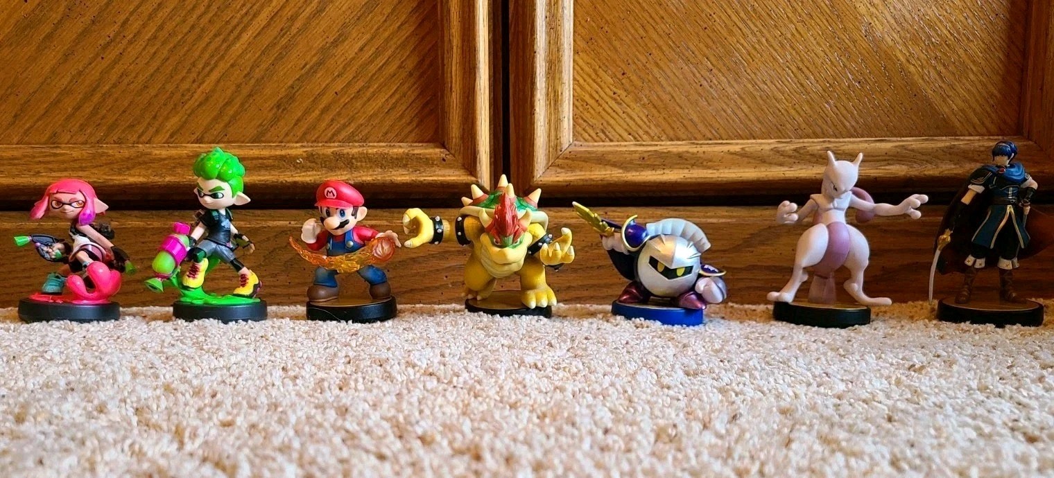 Nintendo Amiibo Lot Splatoon Smash Mario Bowser Mewtwo Marth Meta Knight Inkling