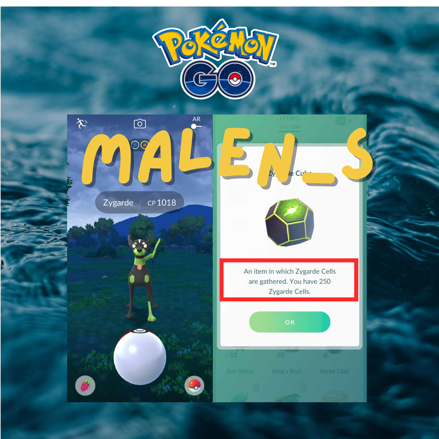 Pokémon Go🐬🐬🐬Hundo Zygarde WITH 250 Cells Available🐬🐬🐬Mini PTC🐬🐬🐬
