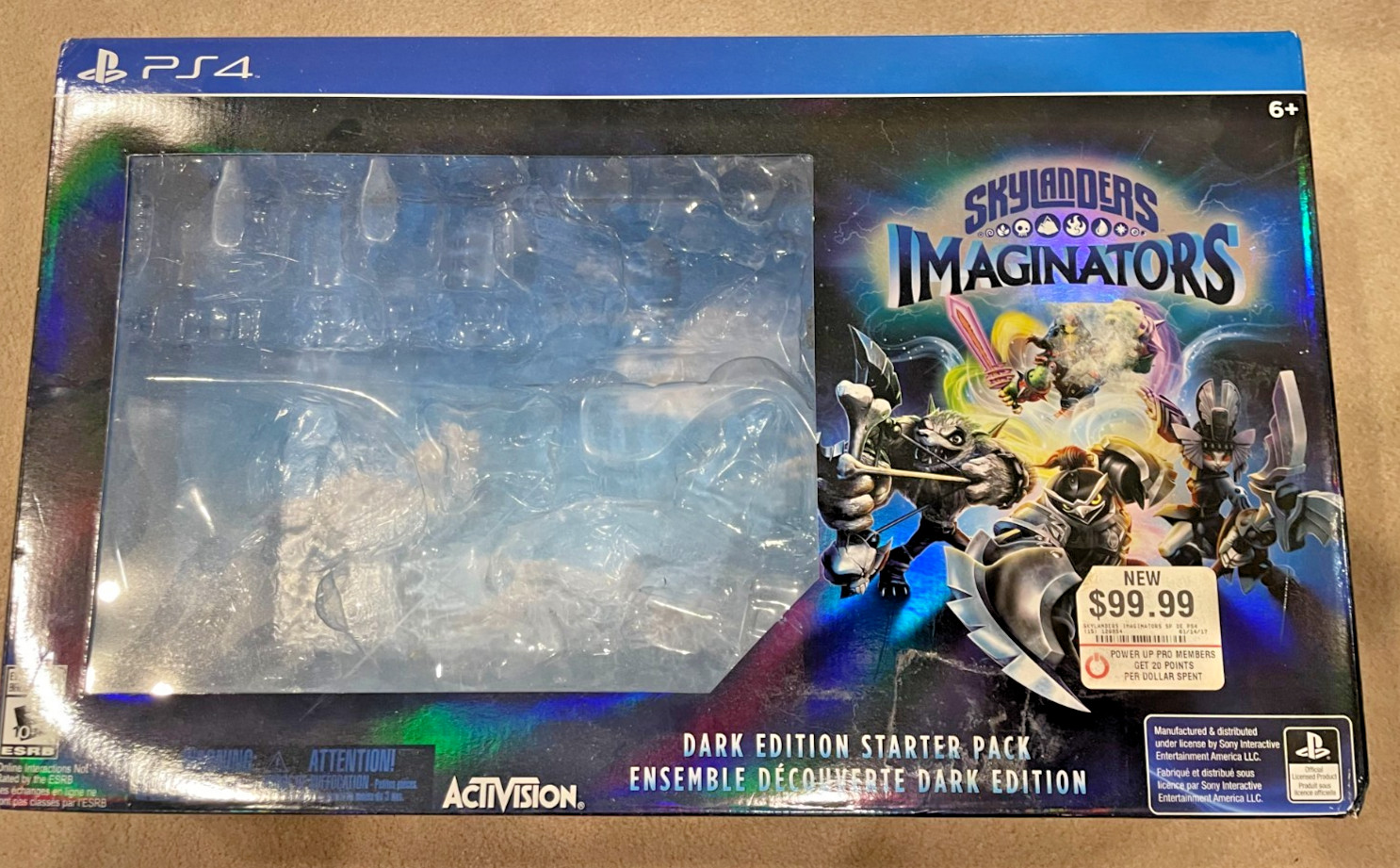 skylanders imaginators Dark edition ps4 box, NO GAME, starter pack
