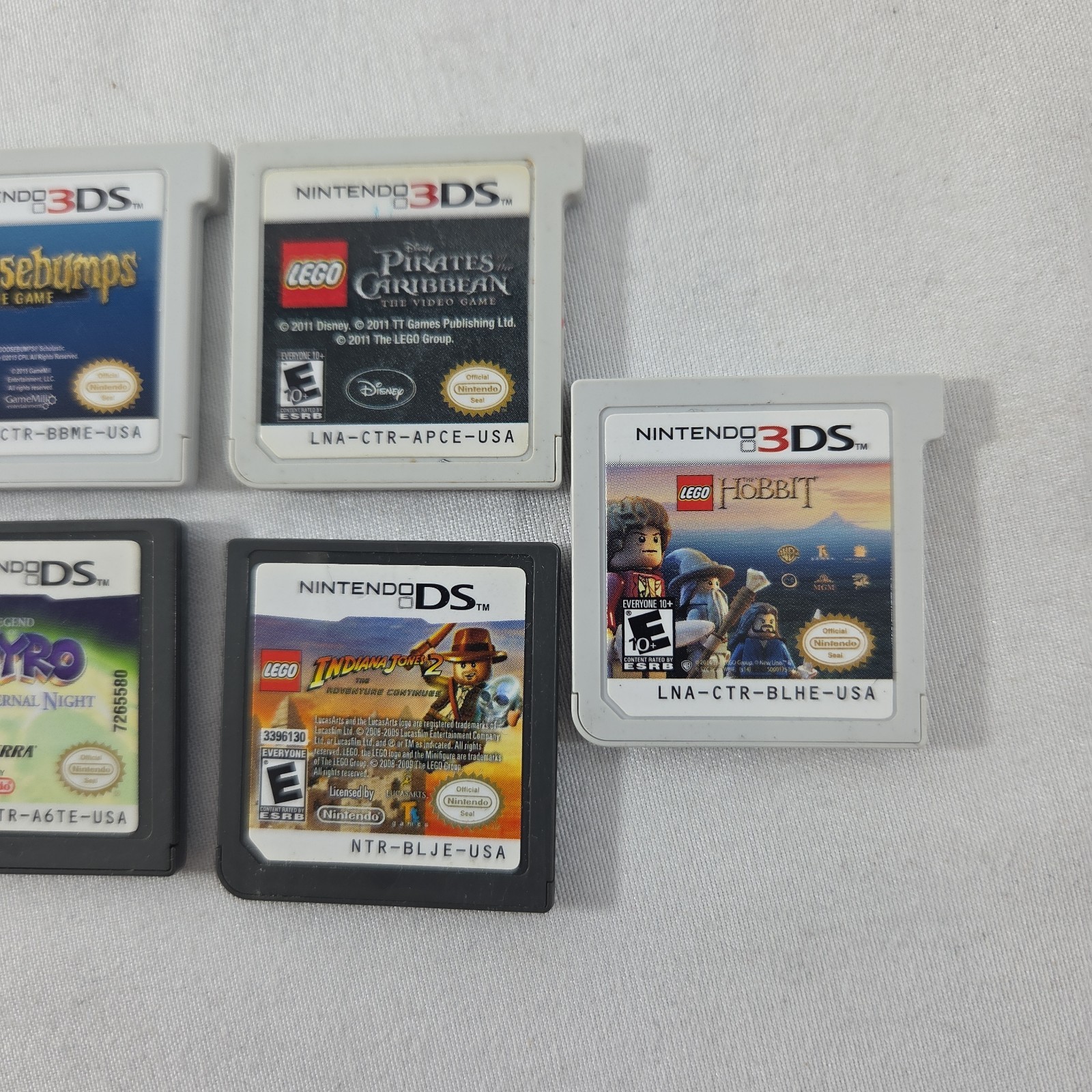 Nintendo DS & 3DS Games Lot x6 Lego, Spyro, Goosebumps Tested Working Authentic