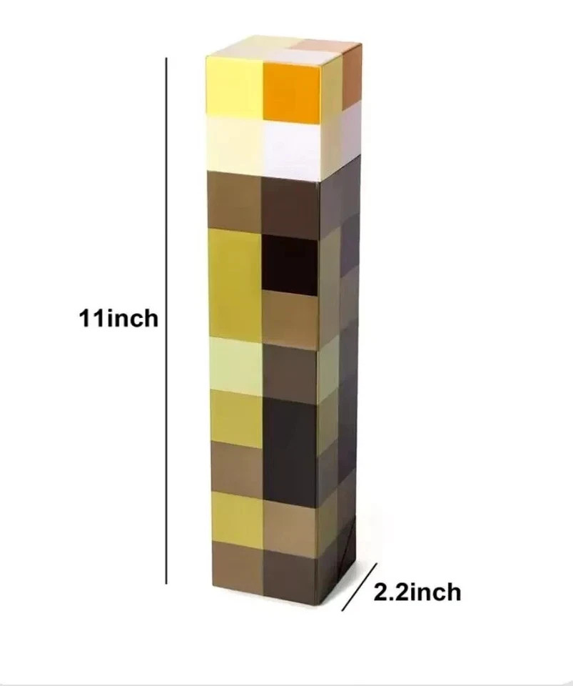 Buy 2 Get One Free 7-Color Minecraft Torch Rechargeable Portable Night LED Light