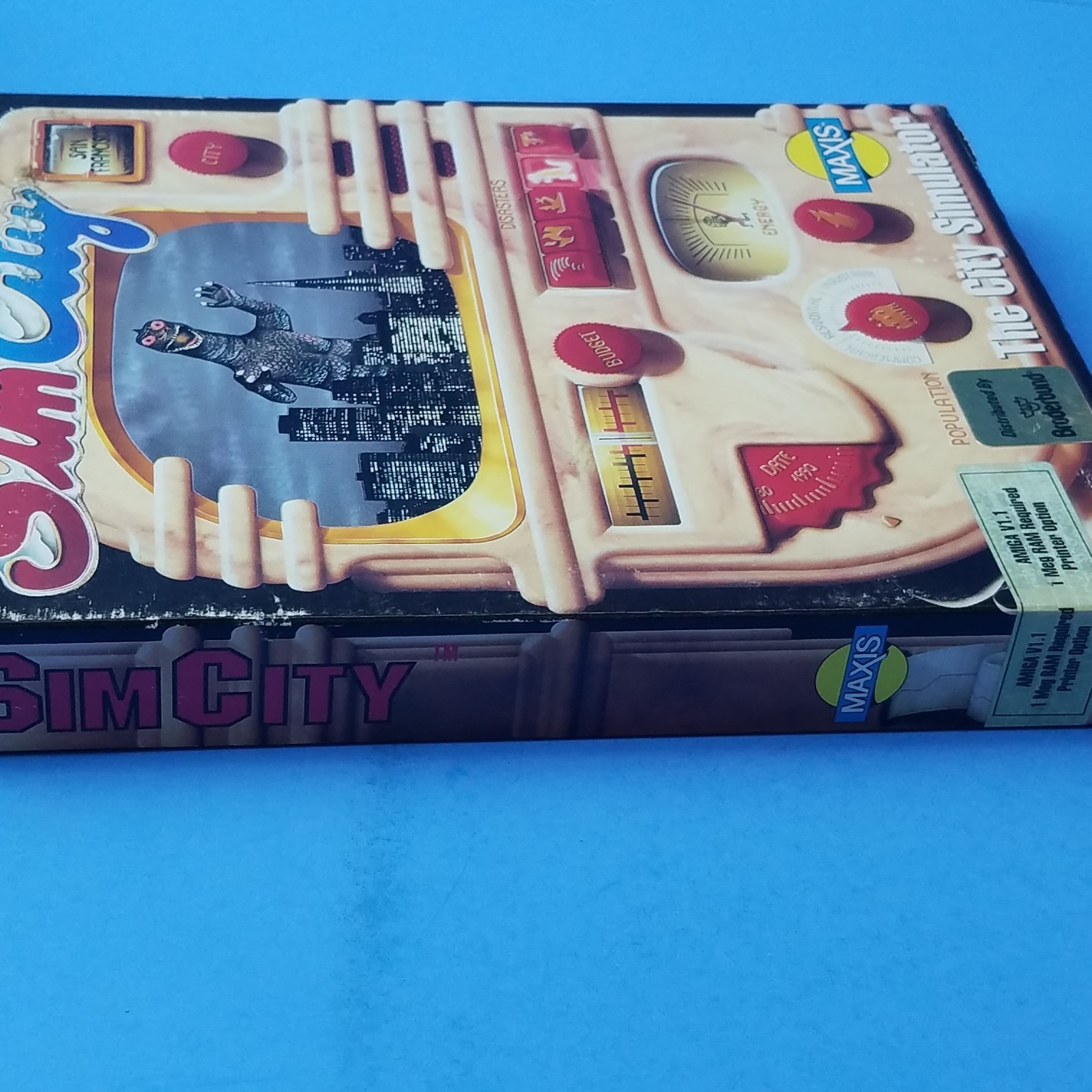 Sim City Commodore Amiga Game w/ Box Manual and Disk