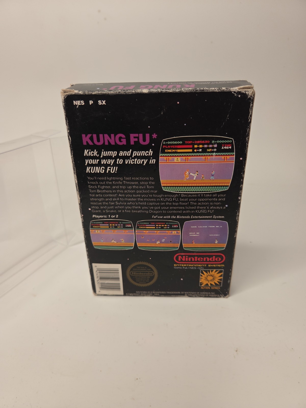 Kung Fu NES 5 Screw Complete in Box CIB Manual Sleeve Foam Tested