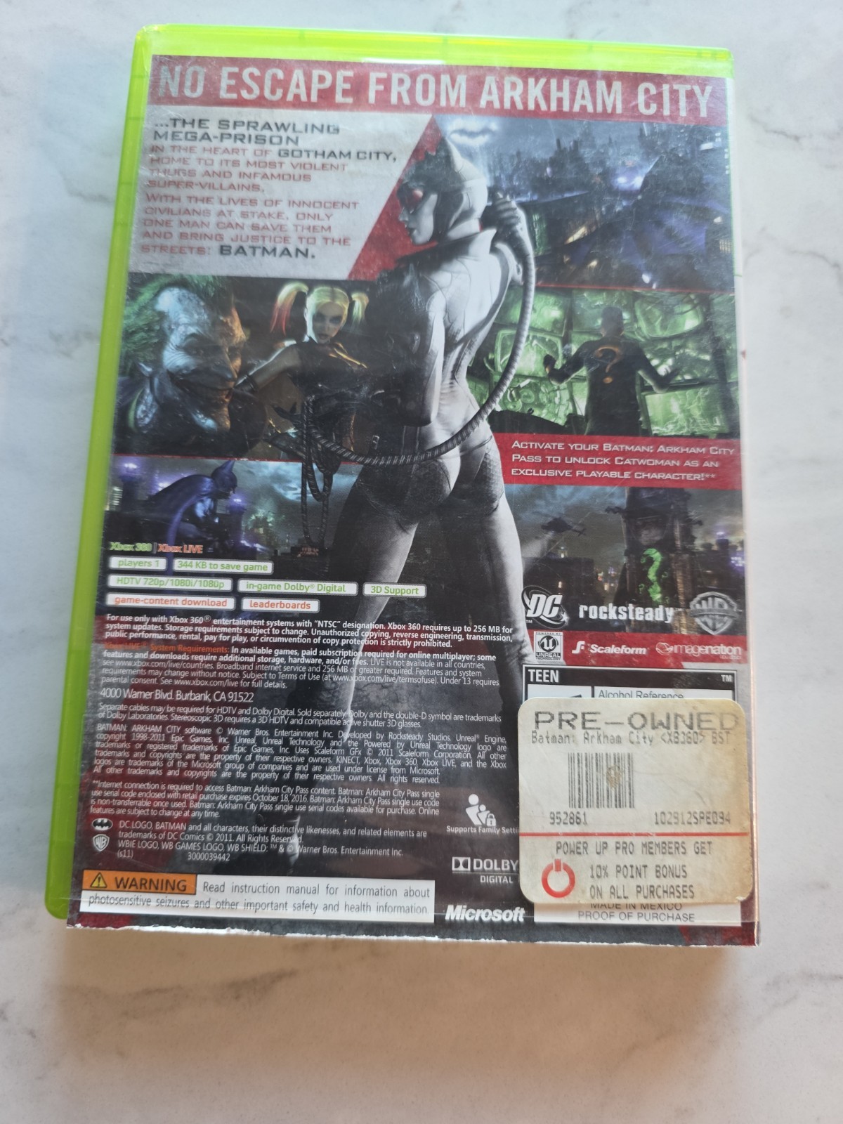Batman: Arkham City (Microsoft Xbox 360, 2011) Complete In Box