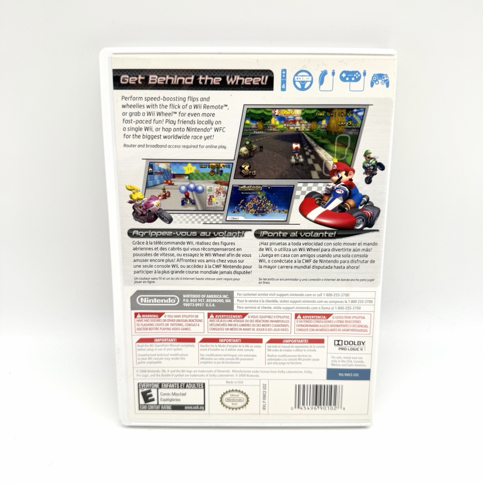 Mario Kart Wii (Nintendo Wii, 2008) Complete in Box with Manual & Inserts TESTED