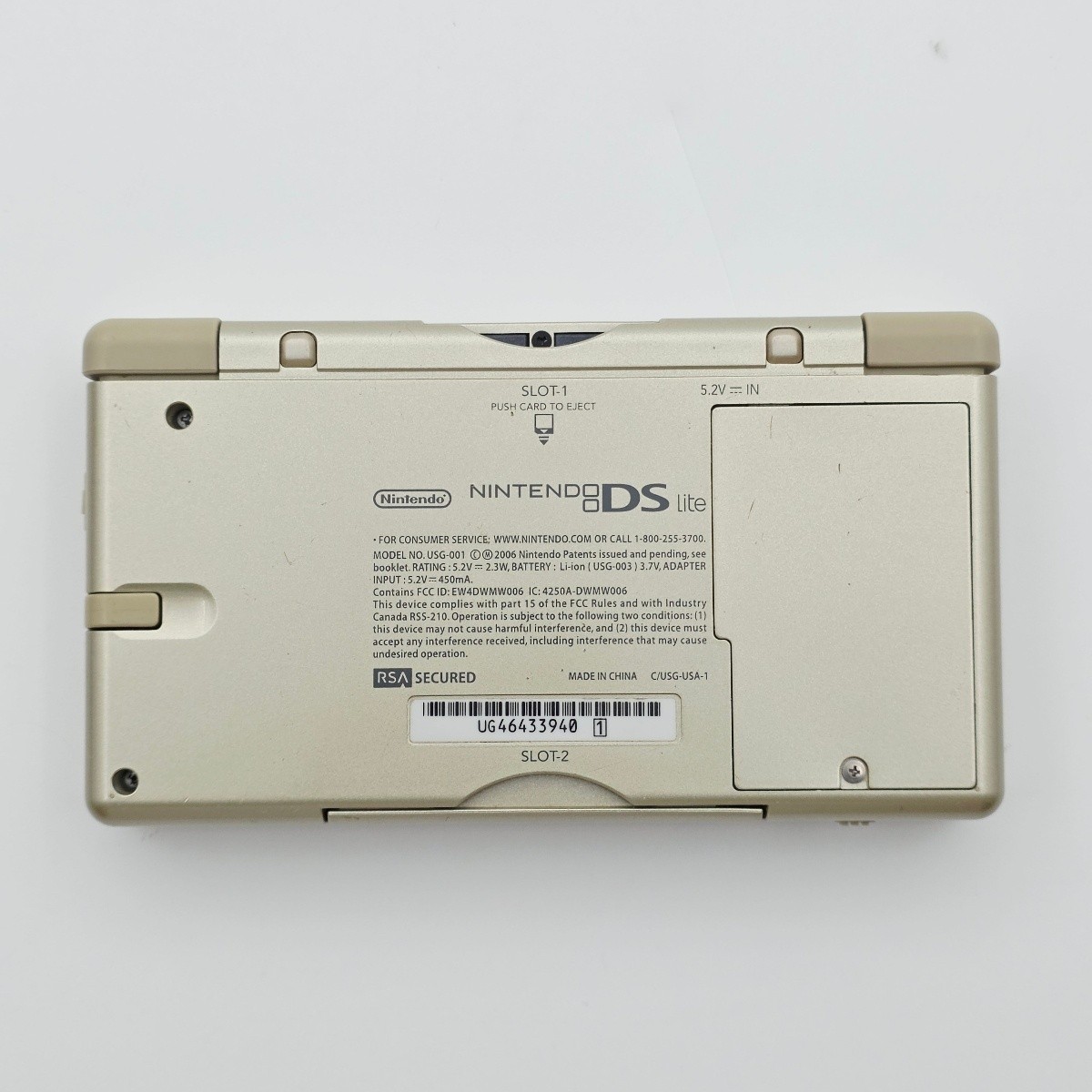 Nintendo DS Lite Zelda Triforce Gold Handheld System with Charger Stylus