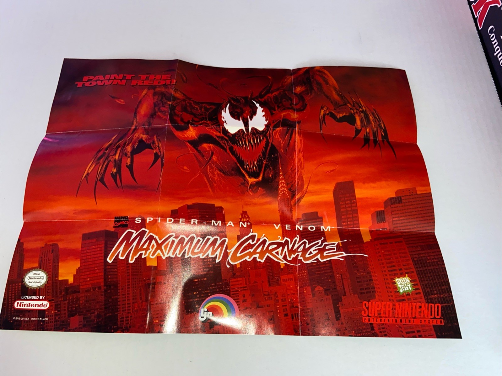 Vintage 1994 Mortal Kombat 2 Super Nintendo Snes W/ Box, Manual, & Poster