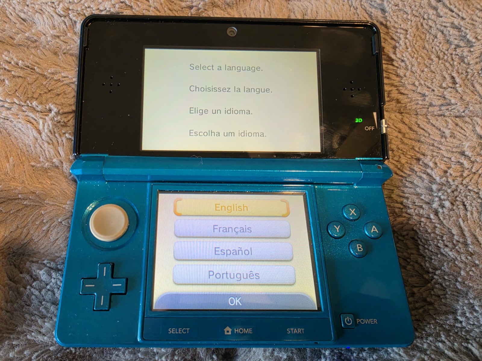 Nintendo 3DS Blue NTSC-J Japan CTR-001(JPN) 3D 16GB Handheld 2011