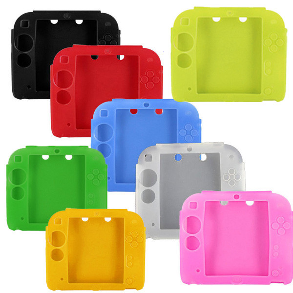 1/2pcs Protective Soft Silicone Rubber Gel Skin Case Cover Skin for Nintendo 2DS