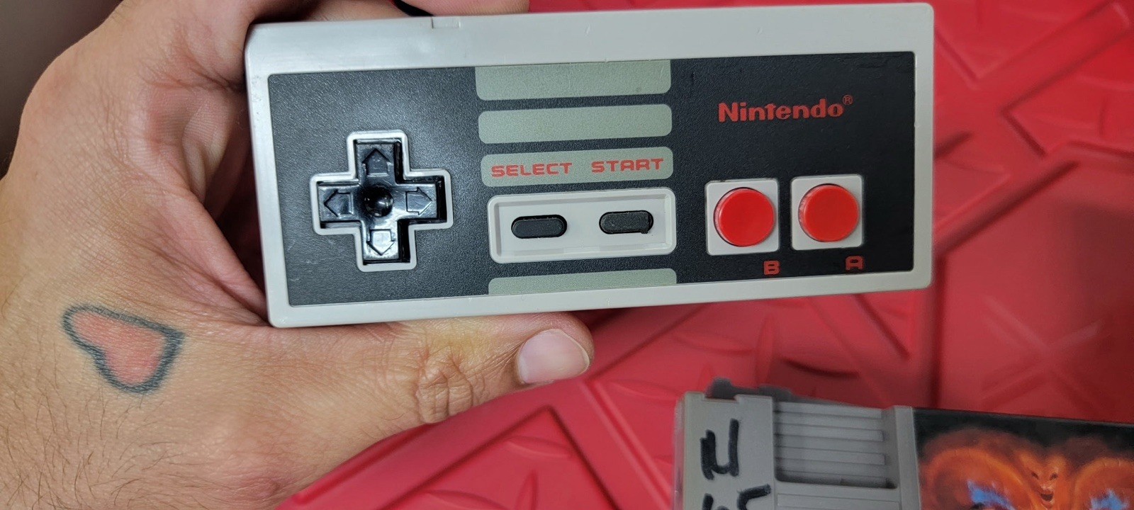 Nintendo NES Console Bundle Controller 4 Games Guardian Legend Joust Tested