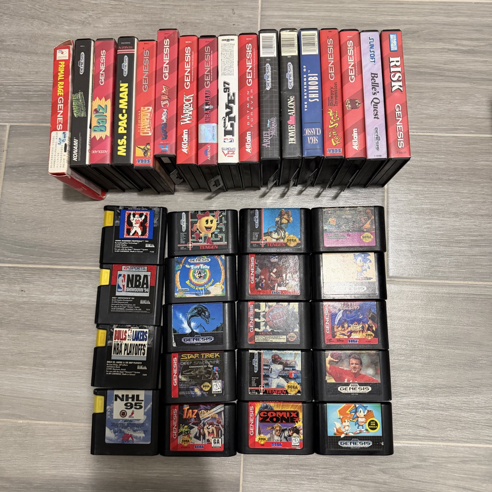 36 Sega Genesis Games Bulk Lot Shinobi Earthworm Jim Zombies Ate – Untested