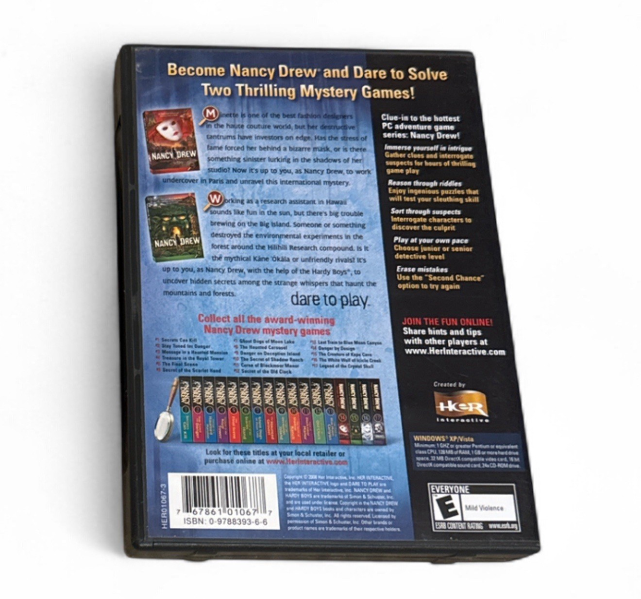 Nancy Drew: Double Dare 5 Danger By Design & The Creature of Kapu cave Free Ship