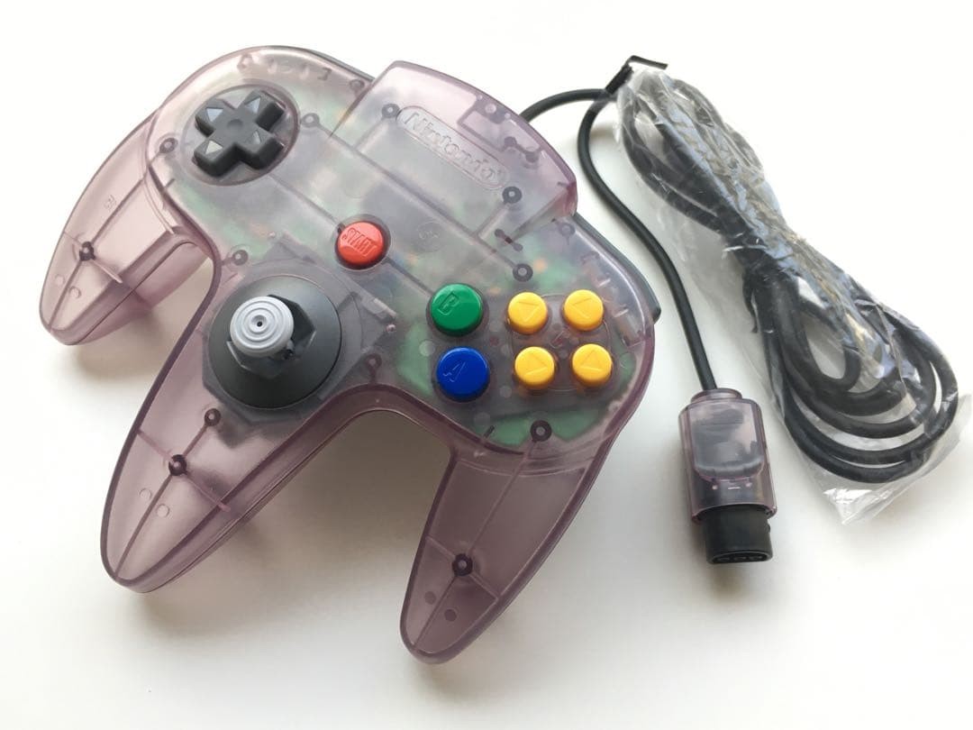 New Unused Very Rare Nintendo 64 Controller Pad Clear Purple NUS-005 Boxed Japan