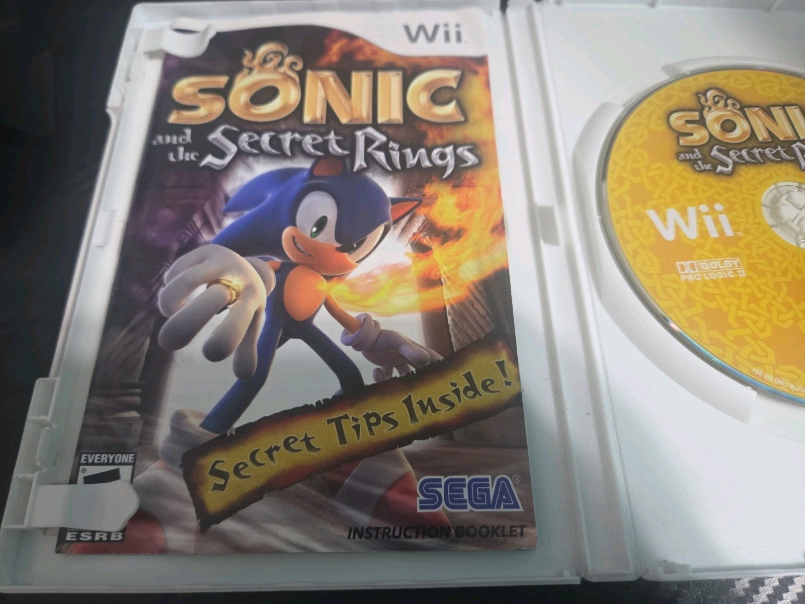 Sonic & The Secret Rings / Game – Nintendo Wii – Read Description