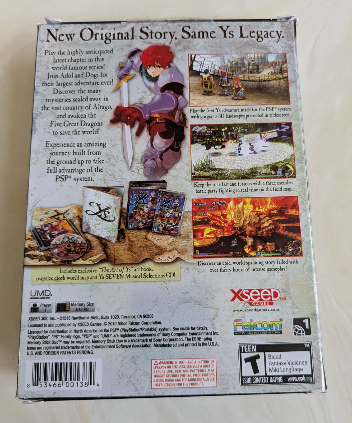 CLEAN Ys Seven: Premium Edition Sony PSP FACTORY SEALED GAME + Art Booklet