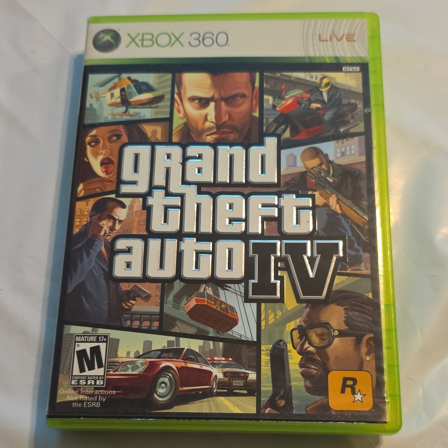 Microsoft Grand Theft Auto IV GTA IV Xbox 360 DVD Keep Case w Manual & Map
