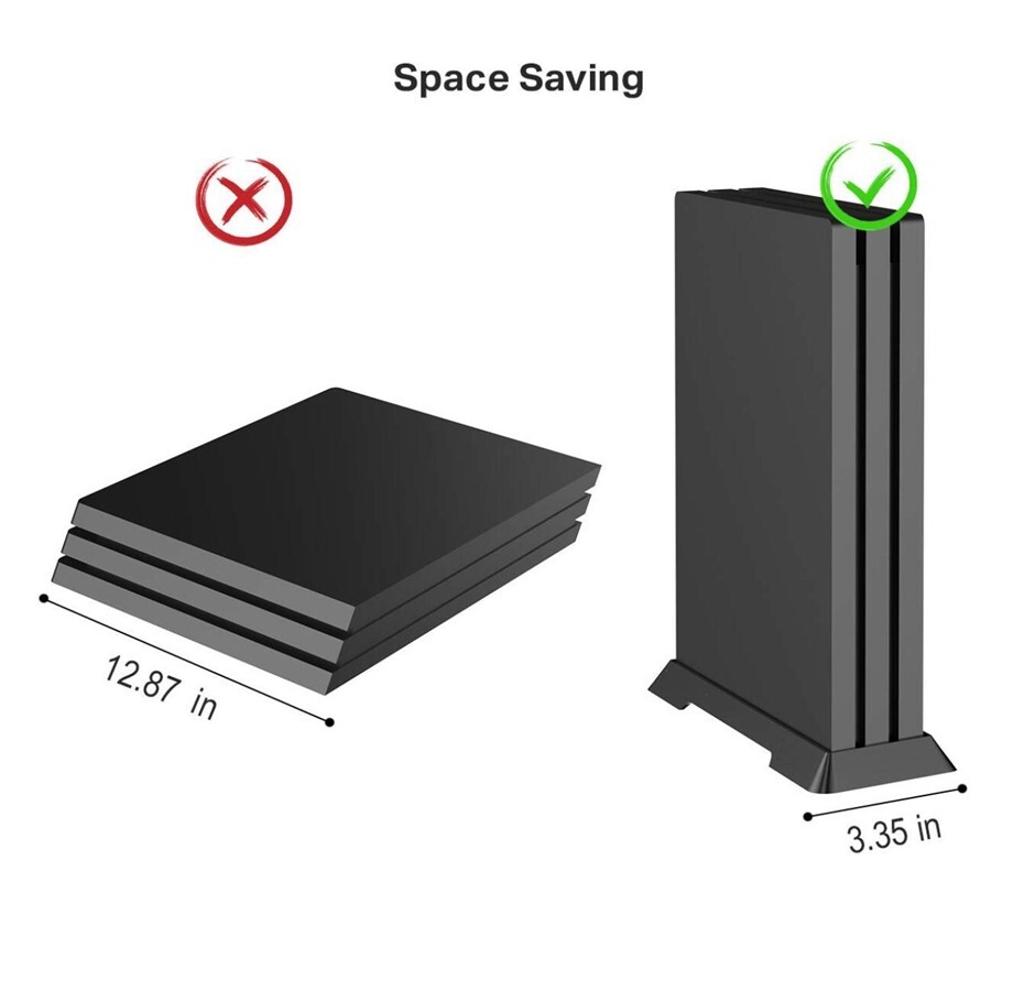 Built-in Cooling Vents Non-slip Vertical Stand for Playstation 4 PS4 Pro A808
