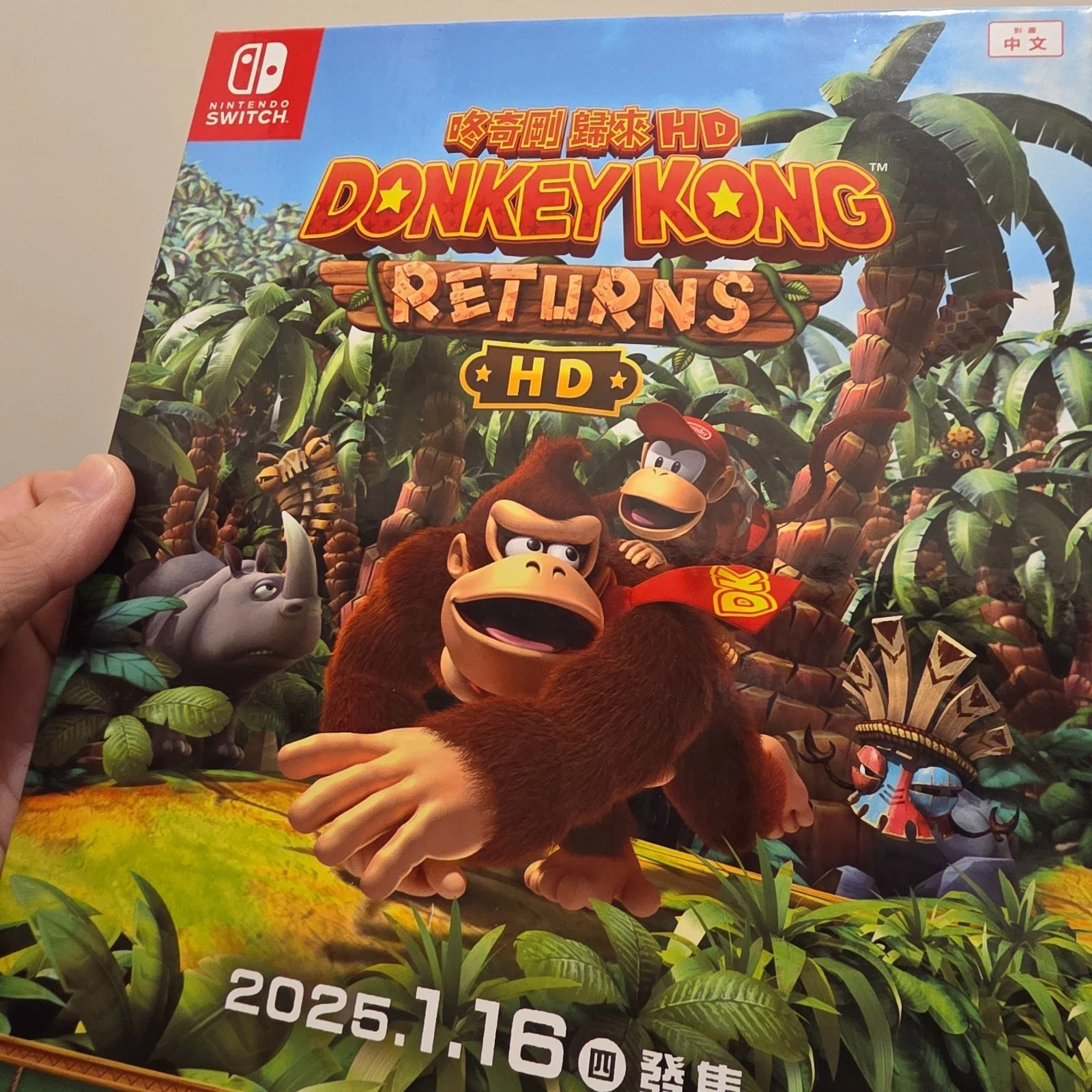 Donkey Kong Returns HD Original Switch Standee Counter top display w Promo item