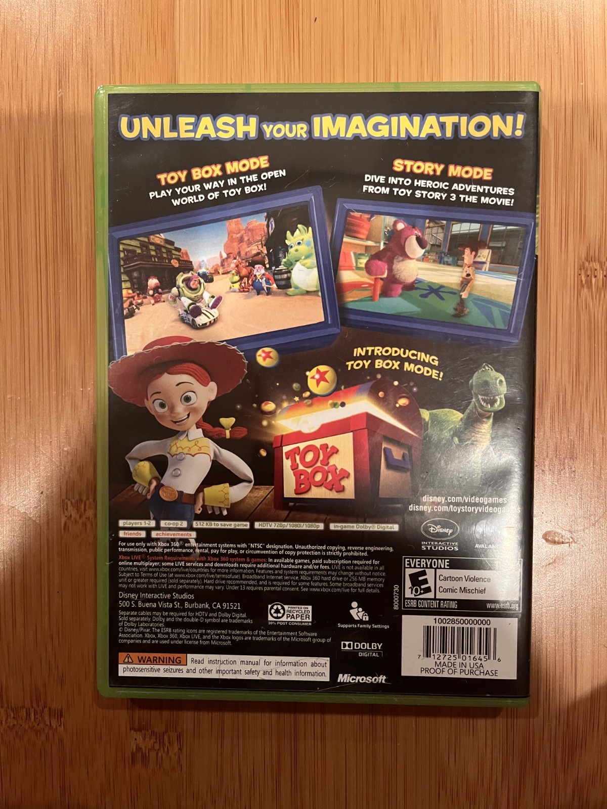Toy Story 3 – Xbox 360 – Case & Disc – Great Condition – Fully Tested