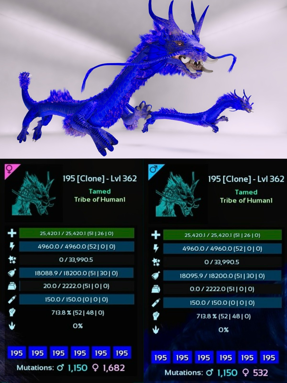 Level 362 Color Aureliax Pair Clone ARK🦕 Survival Ascended ASA PVE PC/XBOX/PS