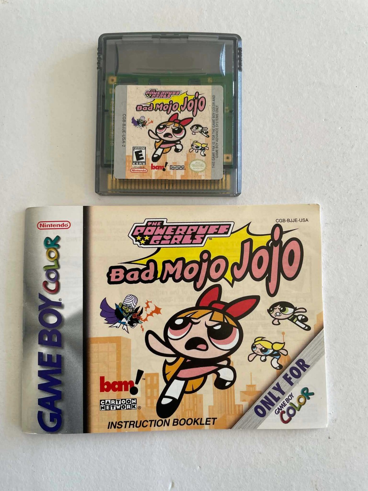 Nintendo Game Boy Color The Powerpuff Girls Bad Mojo Jojo GBC Cart w/Manual VG