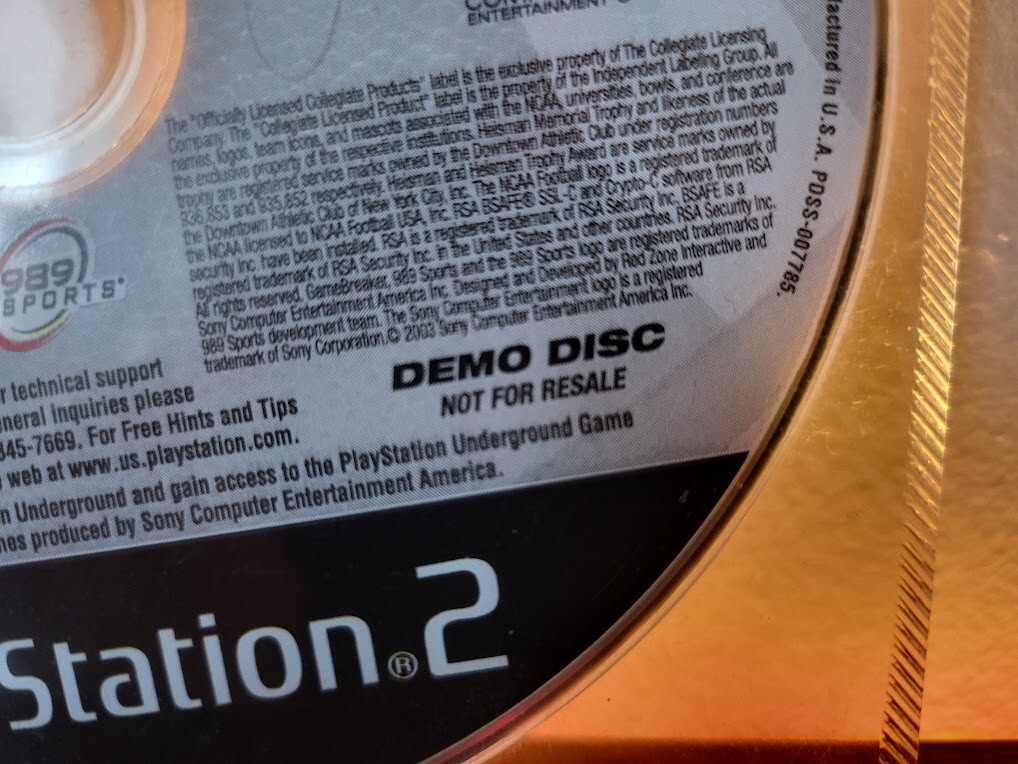 NCAA Gamebreaker 2004 Demo Disc (Playstation 2/PS2) 989 Sports, Football, SCEA