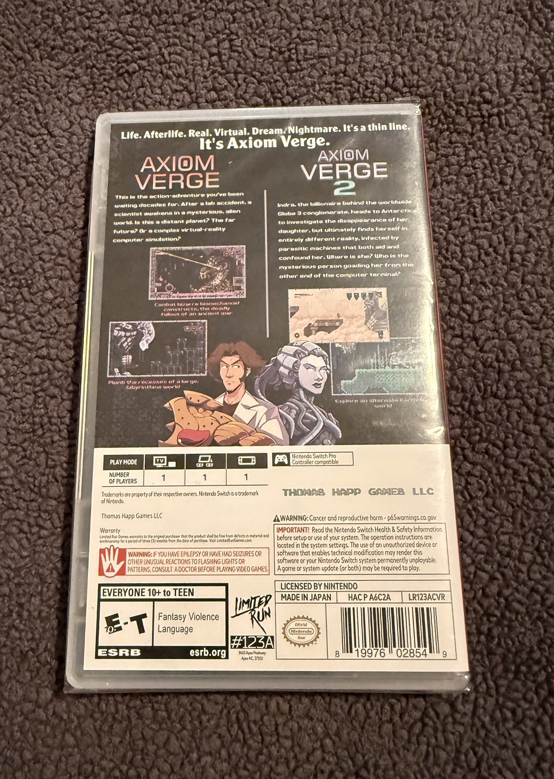 Axiom Verge 1 & 2 Double Pack Limited Run Nintendo Switch BRAND NEW W/CARD