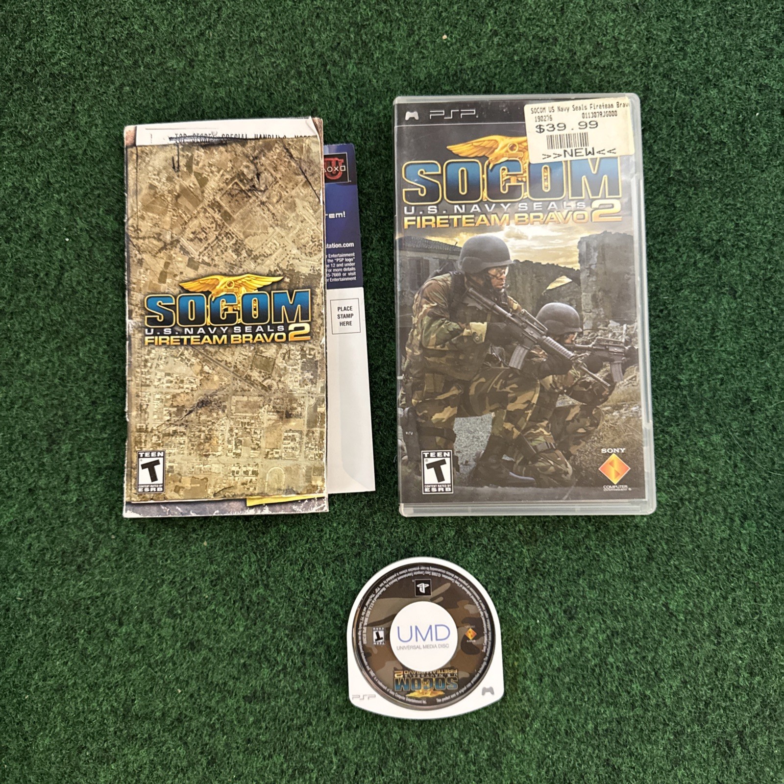 SOCOM: U.S. Navy Seals Fireteam Bravo 2 PSP PlayStation Portable Tested CIB