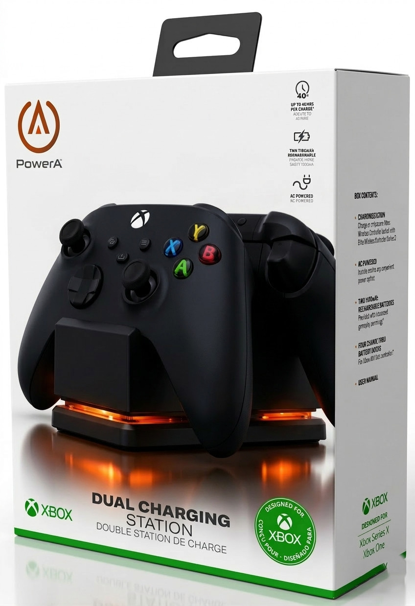 PowerA Dual Charging Station for Xbox Series X|S & Xbox One Wireless Controllers