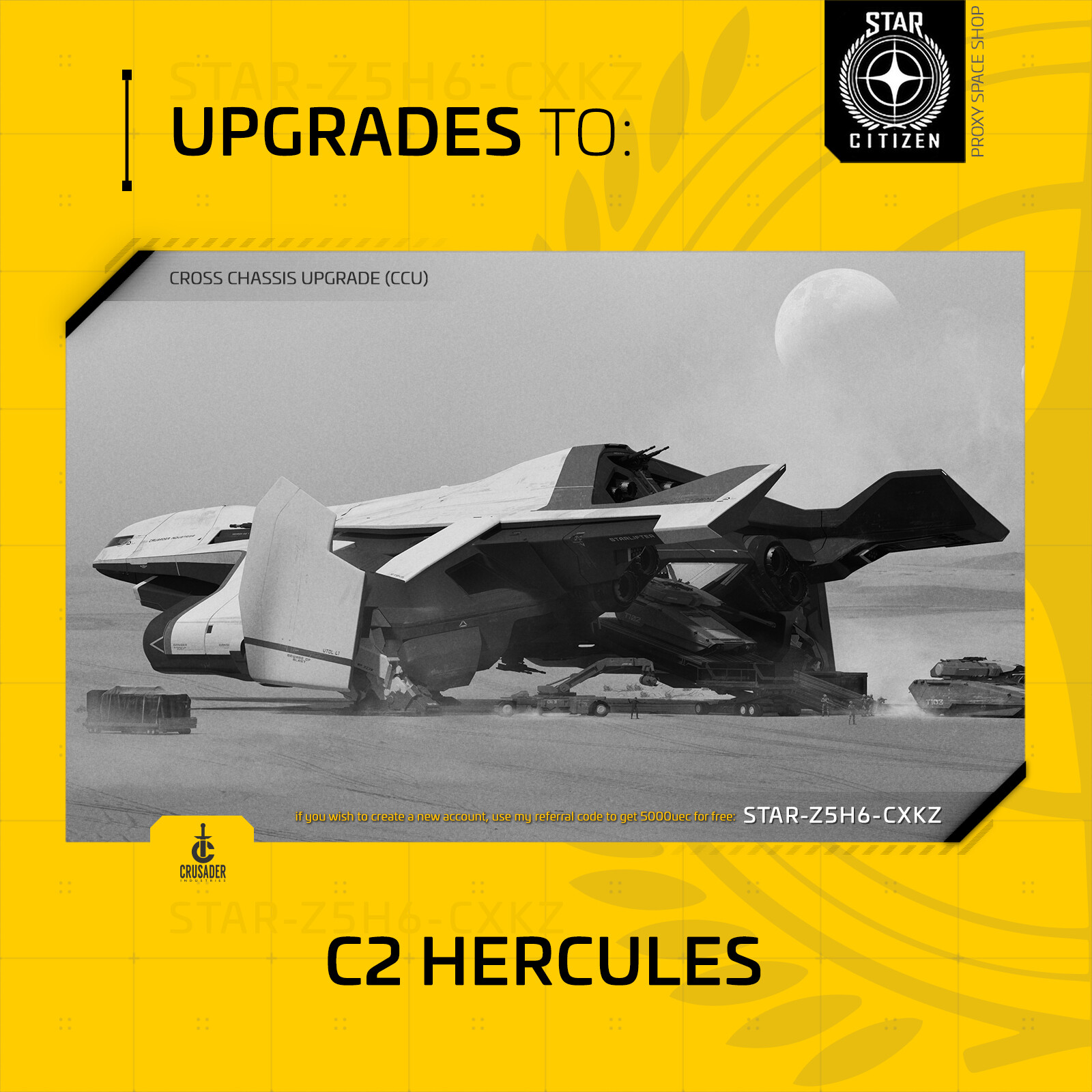 Star Citizen – CRUSADER C2 HERCULES – UPGRADE – (CCU)