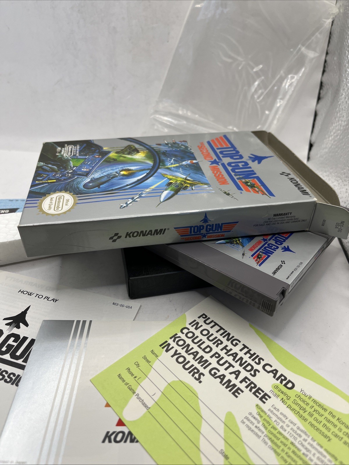 Top Gun: The Second Mission Nintendo NES, 1989 Complete In Box
