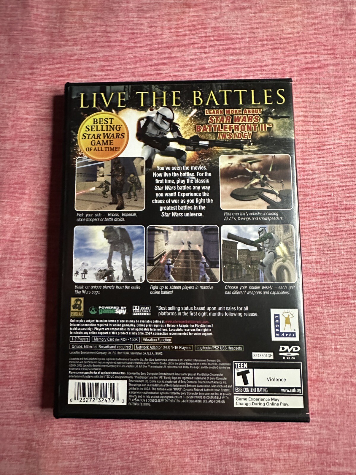 Star Wars Battlefront PS2 – DISCONTINUED TESTED Plays GREAT *SEE NOTES*