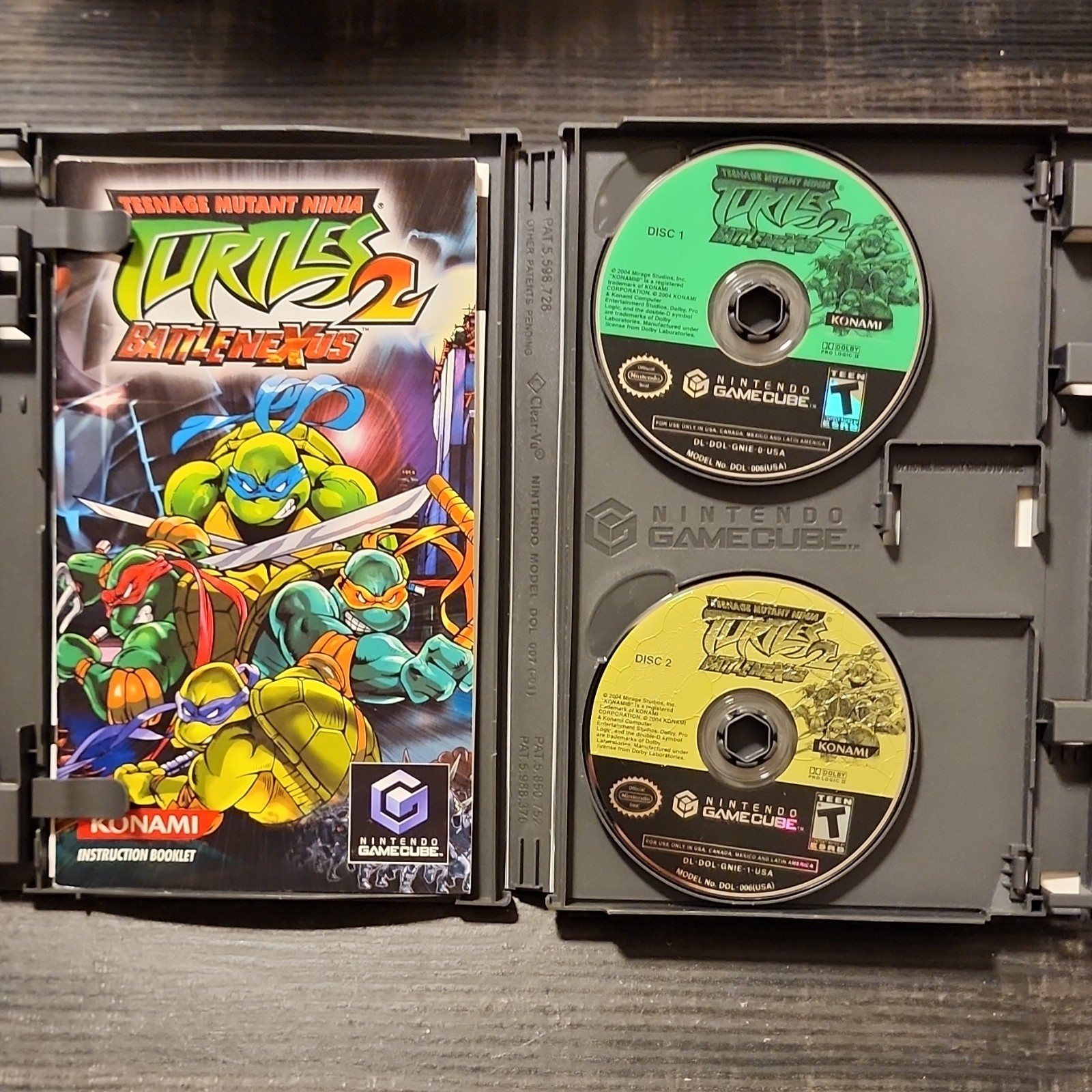 Konami TMNT 2: BattleNexus GameCube 2004 NTSC-U/C T Manual Included