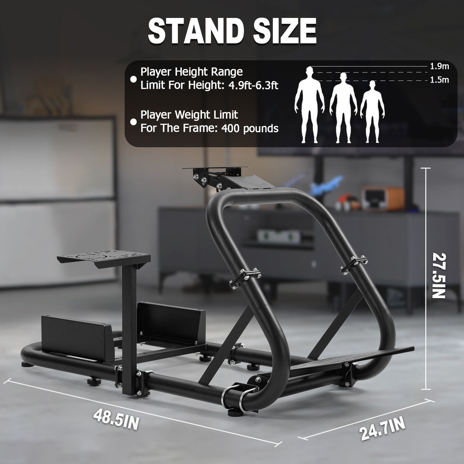 Marada Racing Sim Cockpit Wheel Stand Stable Fit Logitech G29 G920Thrustmaster