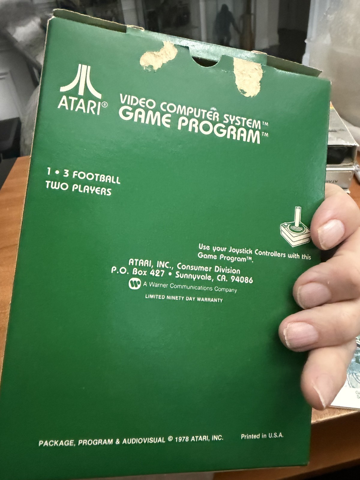 Atari 2600 Football CX2625 Cartridge & Manual Two-Player Gridiron Simulation