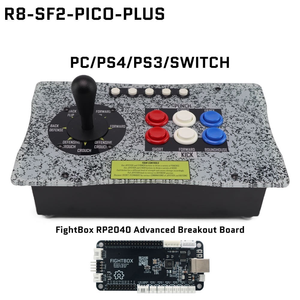 FightBox R8-SF2 Street Fighter Arcade Fight Stick PC PS Xbox Switch