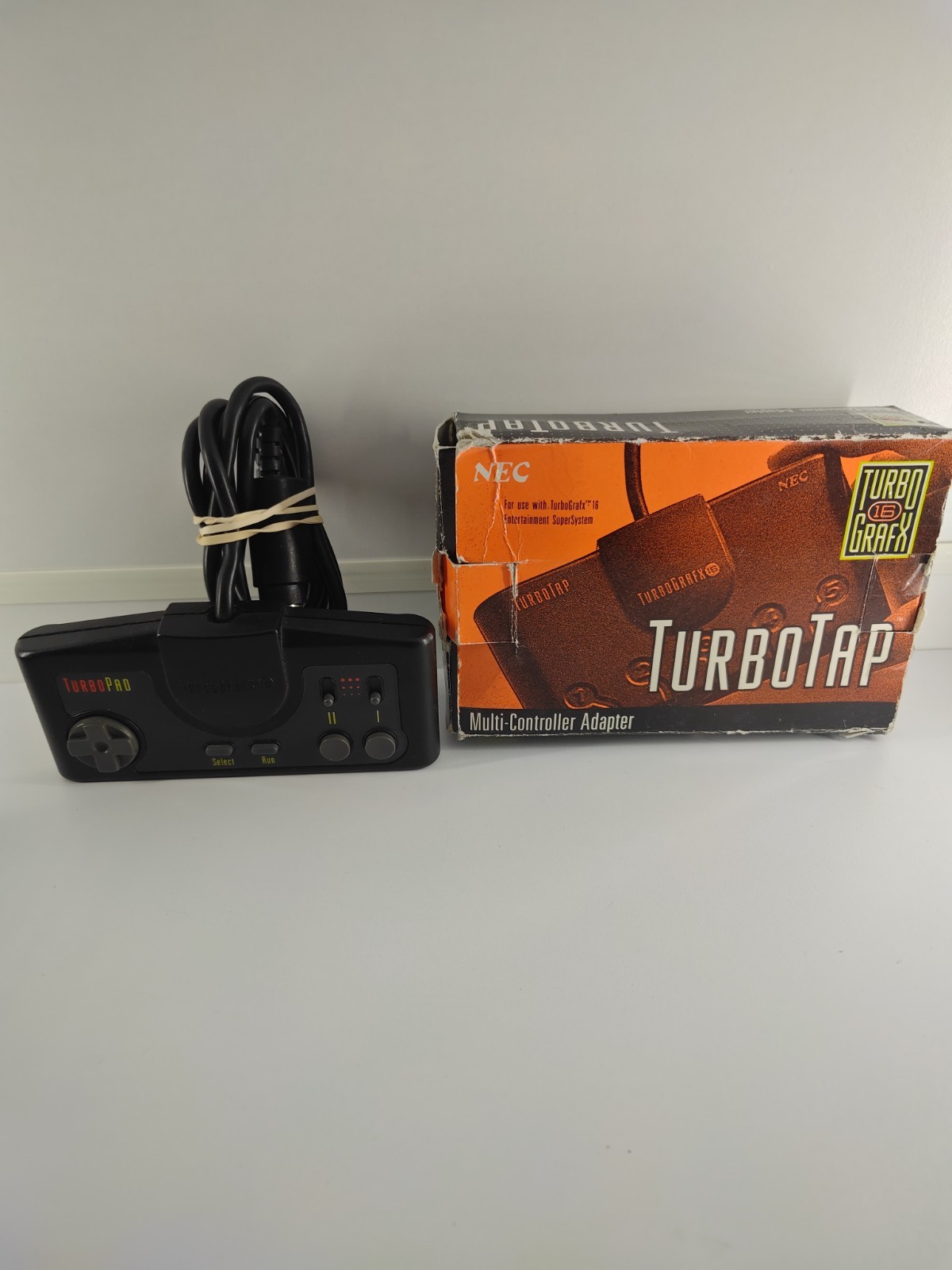 NEC TurboGrafx-16 Console NTSC-U/C w/ Power Adapter RF Switch TurboTap TurboPad