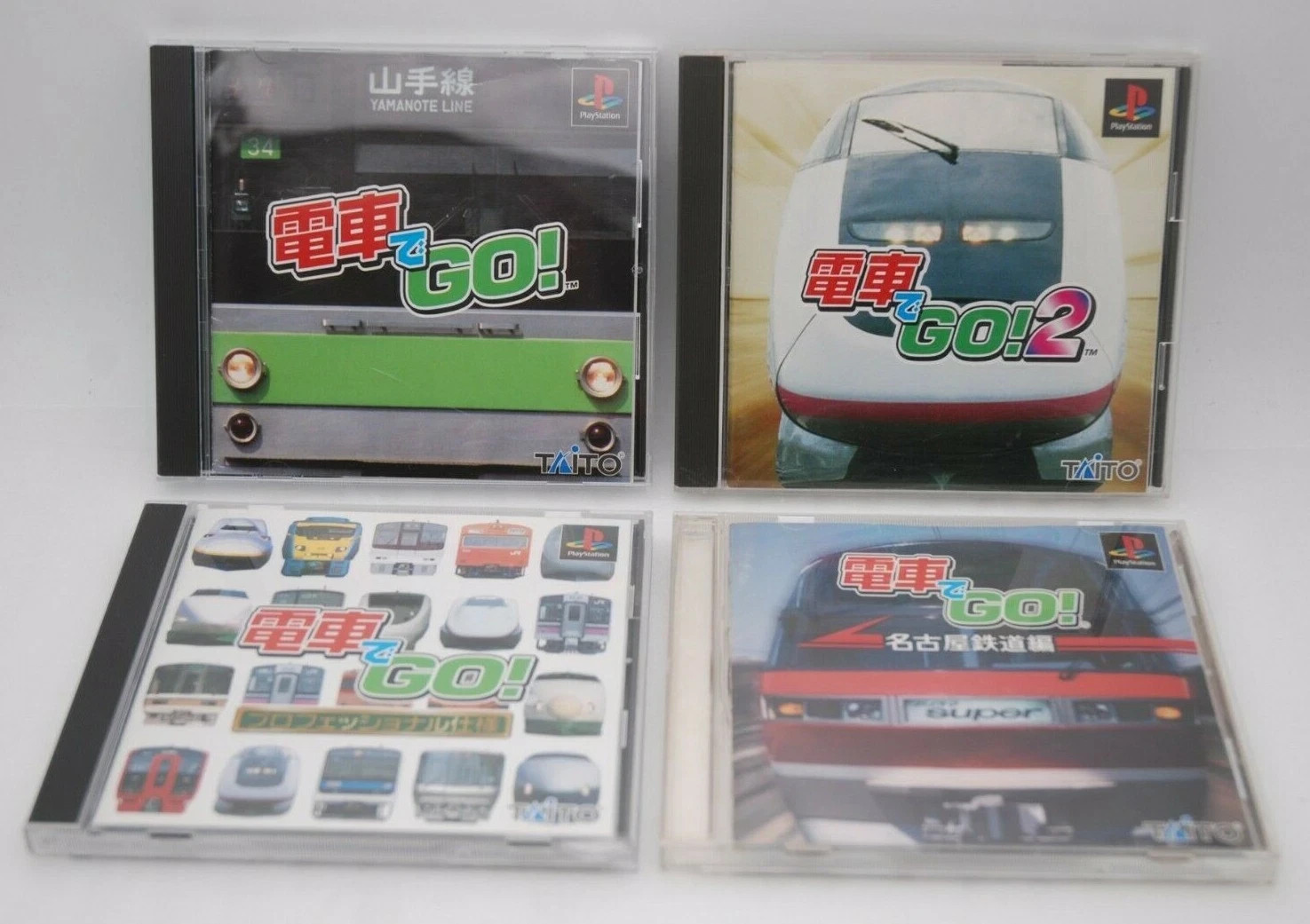 PS1 DENSHA DE GO! 1 2 Nagoya Railroad & Professional 4Games Japan import Train
