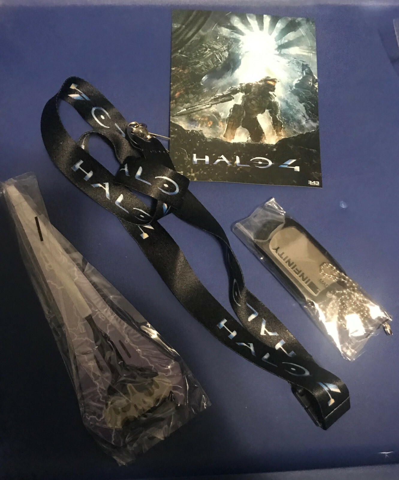 Halo 4 Infinity Unc 343 Industries Limited Edition Dog Tag lanyard Promo Xbox