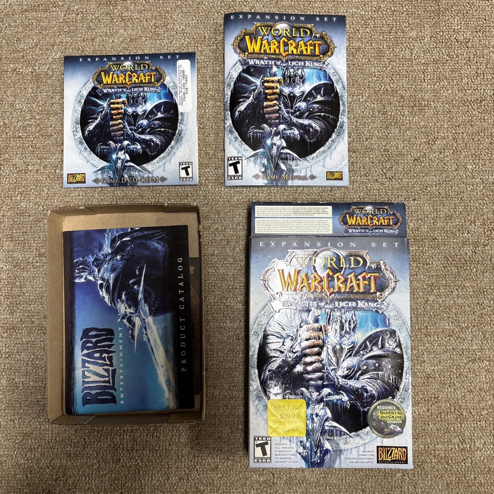 World of Warcraft PC Big Box Lot Complete Burning Crusade Wrath Lich King Bonus