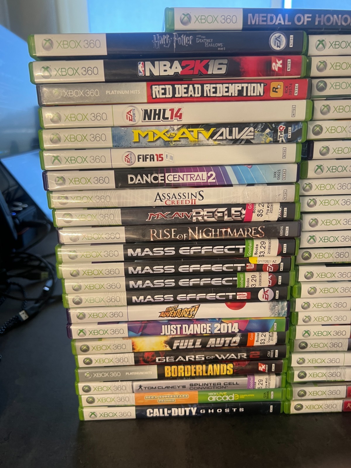Lot of 45 Xbox 360 Games in Cases Bulk Lot Mixed Genres Action, Fantasy, Shooter