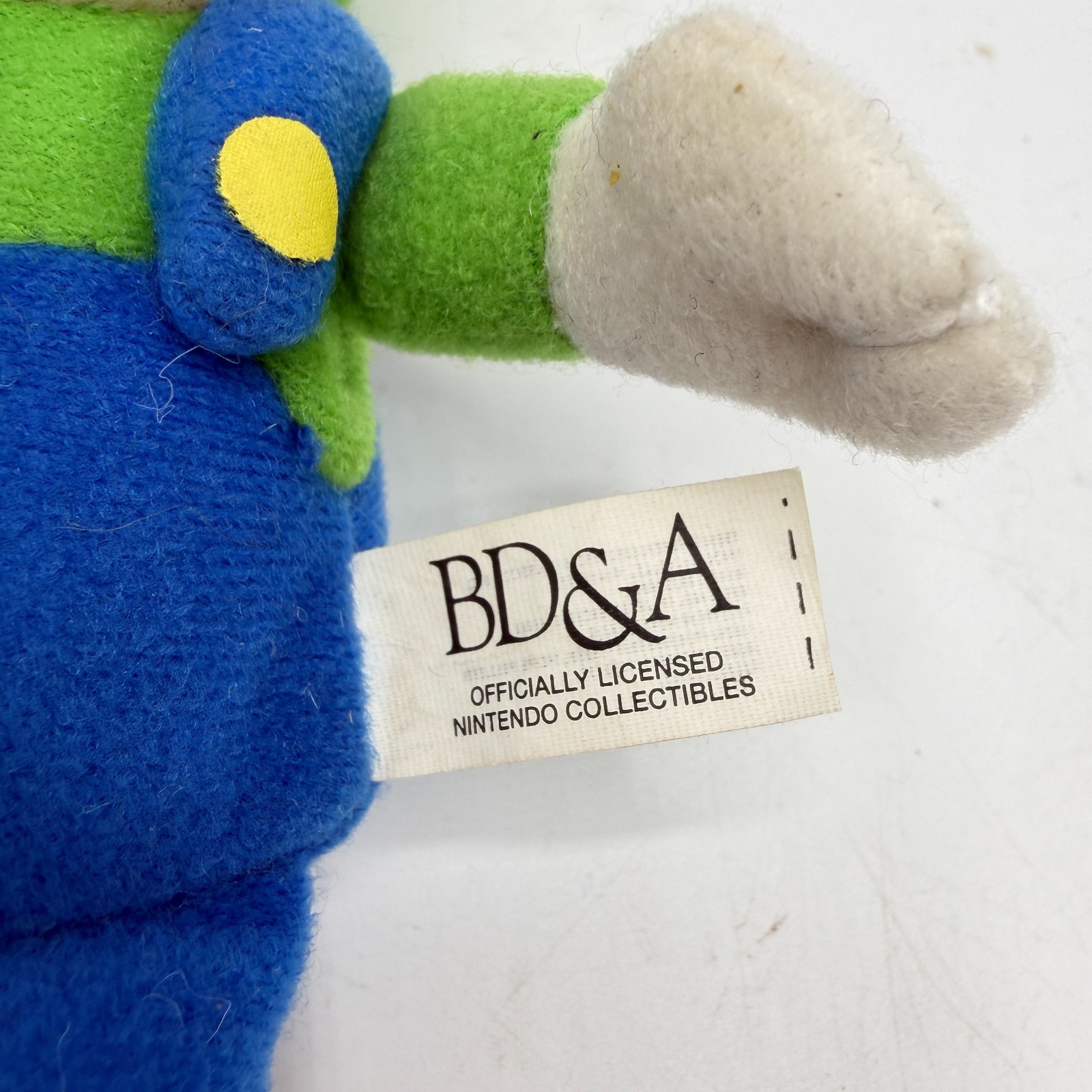NWT Vintage 1997 BD&A Nintendo Super Mario 64 Luigi Bean Bag Plush Doll Rare 6″