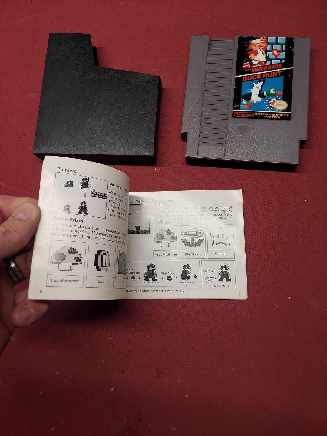 Nintendo NES Super Mario Bros Duck Hunt Game Instruction Booklet Manual Sleeve